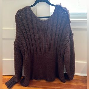 Free People brown knit sweater